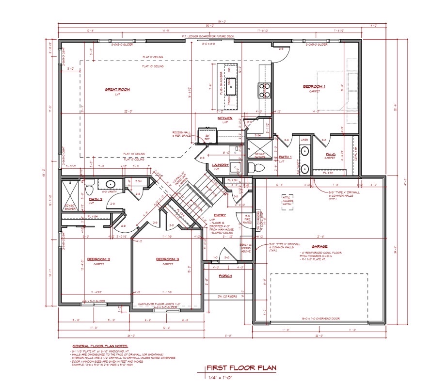 263 Cardinal Drive first floor plan